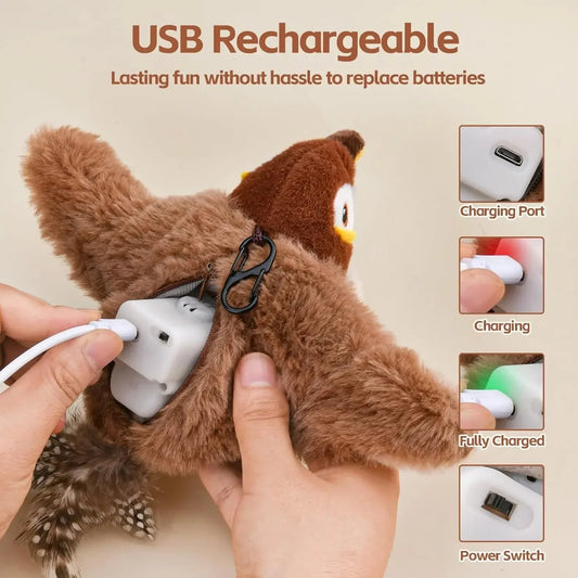 Playful Purr Bird Toy