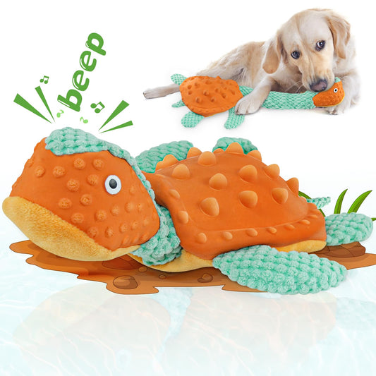 Dog Toy with Turtle Design
